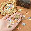 35Pcs 7 Styles Halloween Alloy Enamel Pendant ENAM-CJ0003-98-4