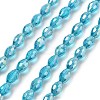 Transparent Electroplate Glass Beads Strands EGLA-A037-T6x8mm-B16-1