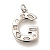 Brass Micro Pave Clear Cubic Zirconia Pendants KK-G521-01P-G-1