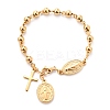 304 Stainless Steel Charm Bracelets STAS-B021-16G-1