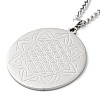 Non-Tarnish 304 Stainlessa Steel Curb Chain Pendant Necklaces NJEW-H034-03P-1