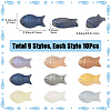 90Pcs 9 Colors Frosted Glass Beads Strands GLAA-SC0002-86-2