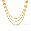 Stainless Steel Double Layer Necklaces for Women PW-WG2F46D-02-1