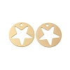 Brass Etched Metal Embellishments Pendants KKC-D001-10KCG-1