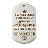 Non-Tarnish 201 Stainless Steel Pendants X-STAS-L079-04P-02-1