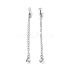 Brass Enamel ABS Imtation Pearl End with Chain KK-B129-27P-01-1