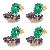 Imitate Austrian Crystal Electroplate Glass Pendants PALLOY-MZ01354-1
