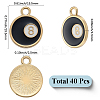 40Pcs Alloy Enamel Pendants FIND-SC0016-76G-2