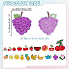 20Pcs 20 Styles Fruits Computerized Embroidery Cloth Iron on/Sew on Patches PATC-AR0001-18-2