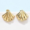 Brass Clear Cubic Zirconia Stud Earrings EJEW-Q017-05B-G-1