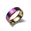 201 Stainless Steel Wide Band Finger Rings for Women Men RJEW-WH0009-13F-M-1