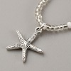 Alloy Starfish Charm Glass Seed Beaded Toe Ring Stretch Anklets for Women AJEW-WH0270-832-2