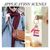 Alloy Resin Butterfly Keychains KEYC-TADJ0002-02G-E-7