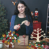  6 Set Christmas Unfinished Wood 3D Tree Display Decoration Kit DIY-NB0008-65-6