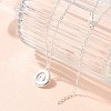 304 Stainless Steel Flat Round Coin Pendant Cable Chain Necklaces for Women LS-STAS-Z108-02S-01-2