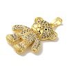 Brass Micro Pave Cubic Zirconia Pendants KK-Z042-16G-01-2