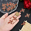 12Pcs Rack Plating Light Gold Alloy Rhinestone Pendants RELI-DC0001-01-3