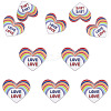 5Pcs Heart with Word Love Pride Month Enamel Pins JEWB-TA0001-27-1