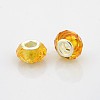 Faceted Glass European Beads GPDL-J026-23-1