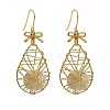Eco-Friendly Teardrop Iron Pendants Dangle Earrings EJEW-PH01401-03-1