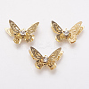Brass Micro Pave Cubic Zirconia Pendants LS-KK-F731-22G-1