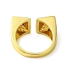 Brass Micro Pave Cubic Zirconia Open Cuff Rings RJEW-K256-12G-3