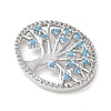 Brass Micro Pave Cubic Zirconia Pendants KK-C086-09P-2