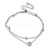 304 Stainless Steel 2-strand Chain Bracelets BJEW-L673-024P-1