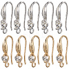 60Pcs 2 Colors Brass Wire Earring Findings FIND-SP0003-68A-1
