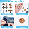 9Pcs 9 Styles Airplane Zinc Alloy Lapel Pin Backs for Backpack Clothes JEWB-FG0001-54-3