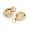 Rack Plating Brass Micro Pave Cubic Zirconia Pendants KK-H509-08G-3