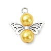 24Pcs 24 Colors Glass Pearl Pendants PALLOY-JF03066-3