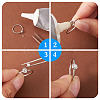 18Pcs 304 Stainless Steel Finger Ring Rhinestone Settings STAS-TA0005-86P-5