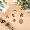 Cheriswelry 20Pcs 5 Style Light Gold Alloy Enamel Pendants ENAM-CW0001-15-12