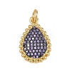 Brass Micro Pave Cubic Zirconia Pendants KK-S526-01G-3
