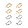 8Pcs 2 Colors Rack Plating Brass Micro Pave Clear Cubic Zirconia Fold Over Clasps FIND-PH0020-88-7