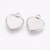 Tarnish Resistant 304 Stainless Steel Pendant Cabochon Settings STAS-I097-055-04P-2