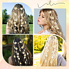 2Pcs Cloth Sunflower Hippie Headband Floral Crown OHAR-CP0001-16-5