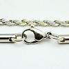 Tarnish Resistant 304 Stainless Steel Necklaces Men's Rope Chain Necklaces NJEW-G038-101-2