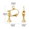 20Pcs 2 Colors Racking Plated Brass Clip-on Earring Findings KK-CJ0002-11-2