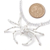 Halloween Spider Pendant Necklaces NJEW-TA00147-01-3