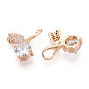 Brass Micro Pave Cubic Zirconia Pendants KK-T074-72KCG-01-2