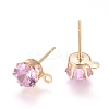 Brass Stud Earring Findings KK-L199-B-M-3