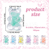 150Pcs 6 Colors Transparent Acrylic Beads OACR-NB0001-51-2