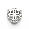 Rack Plating Brass Micro Pave Cubic Zirconia Leopard Hollow Beads LS-X-ZIRC-I012-18P-RS-2