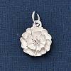 925 Sterling Silver Lotus Flower Charms STER-U009-01S-02-2