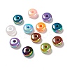 UV Plating Opaque Rainbow Iridescent Acrylic Beads X-PACR-D069-03-1