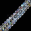 Transparent Electroplate Glass Beads Strands GLAA-Q099-H01-09-2