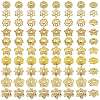 100Pcs 10 Styles Brass Bead Caps KK-CJ0002-08-1