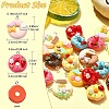 20Pcs 10 Colors Opaque Resin Imitation Food Pendants CRES-YW0001-31-3